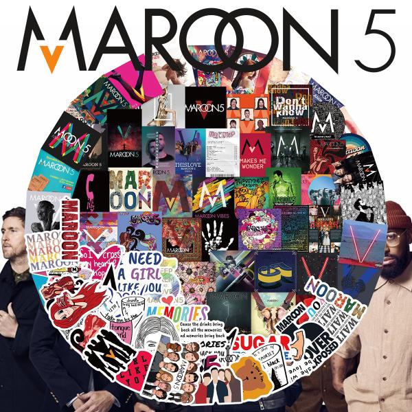 【超激レア】 マルーン5　デビューアルバム販促用ステッカー　非売品　廃盤品 Maroon5 マルーン5 ステッカー 100枚セット PVC 防水 シール 大量