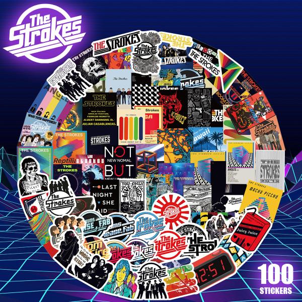 The Strokes ザ・ストロークス ステッカー 100枚セット PVC 防水 シール 大量 ロックバンド Rock ガレージロック サマソニ 音楽 洋楽
