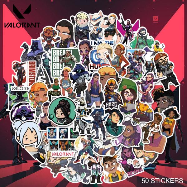 VALORANT ( ヴァロラント ) のステッカー50枚セット。防水加工ですので幅広い用途でご使用頂けます。【VALORANTとは】『ヴァロラント』は、ライアットゲームズが開発・運営しているアメリカ合衆国のファーストパーソン・シューティン...
