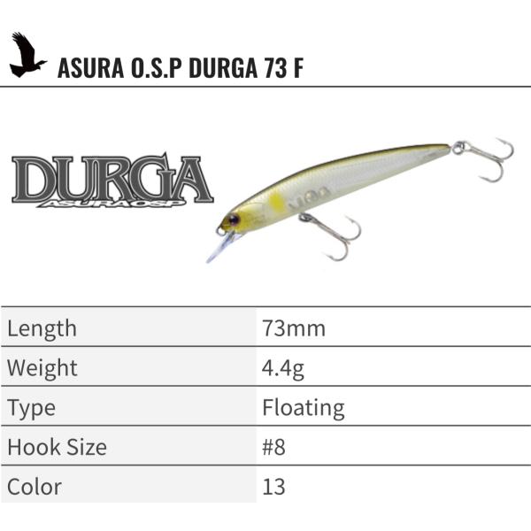 OSP ドゥルガ 73F 73SP DURGA 美品 O.S.P OSP DURGA ドゥルガ 73F 73.6mm 4.4g : ルアーショップB.B