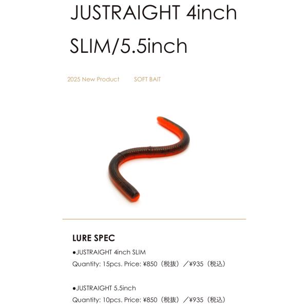 RAID JAPAN レイドジャパン JUSTRAIGHT 4inch SLIM ジャ