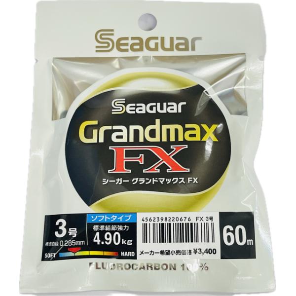Seaguar シーガー グランドマックスFX 60m 3号 フロロカーボン ハリス