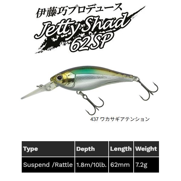 ノリーズ ジェティーシャッド ワカサギアテンション マイルドゴールド