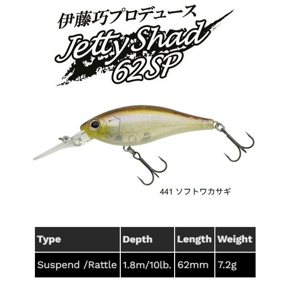 ノリーズ　ジェティーシャッド　マイルドゴールド　ソフトワカサギ　ディケーター ノリーズ ジェティーシャッド マイルドゴールド ソフトワカサギ