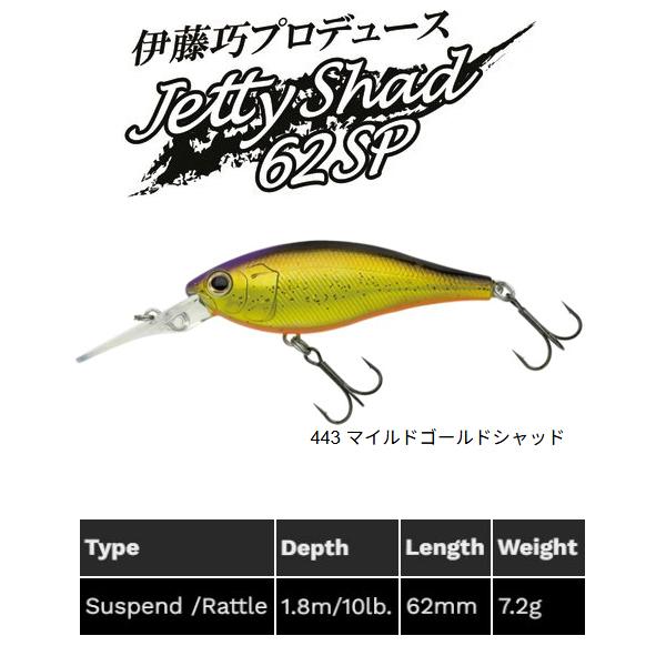 ノリーズ　ジェティーシャッド　マイルドゴールド　ソフトワカサギ　ディケーター ノリーズ ジェティーシャッド マイルドゴールド ソフトワカサギ