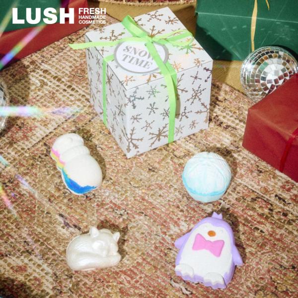 LUSH スノータイム ギフト ギフトセット 詰め合わせ クリスマス 数量限定 プレゼント バスボム 入浴剤 お風呂 保湿 雪だるま 癒やし 贈り物 ラッシュ 公式