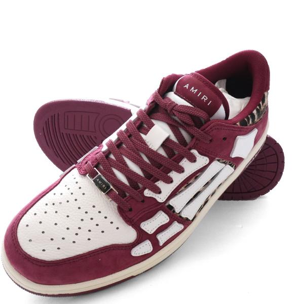 AMIRI 2025 スケルトップ MAロゴ レオパード レザー ローカット