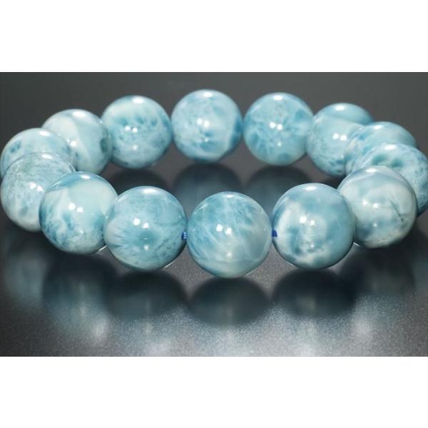 ラリマー 17mm ブレスレット パワーストーン 天然石 : LUSTER STONE