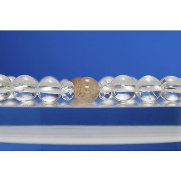 オリジナル デザイン ブレスレット ルチル 水晶 クォーツボタンカット