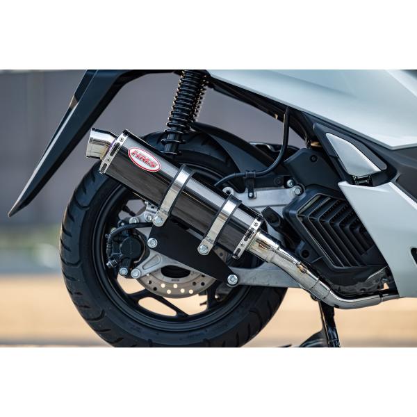 【国内メーカー HMS製】ホンダ PCX125 JK05） PCX160 KF47 MARK4 マフラー  ステンレス ミラーブラック サイレンサー  カスタム パーツ