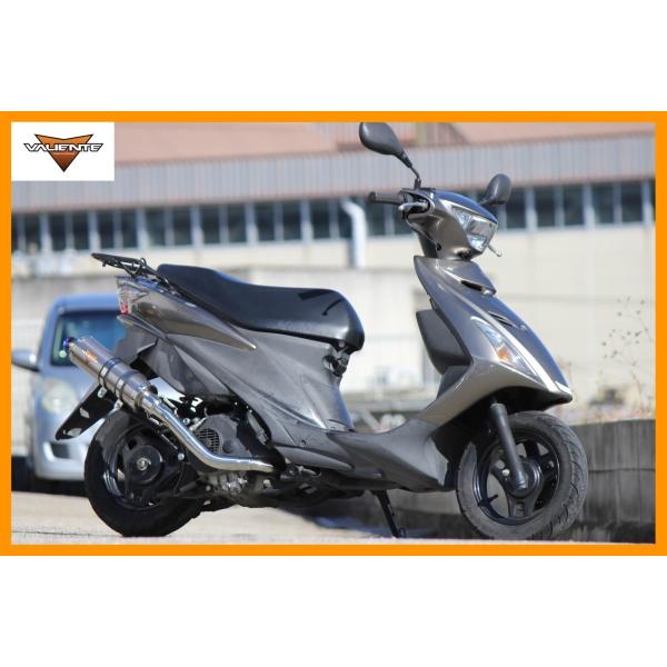 アドレスV125S バイクマフラー EBJ-CF4MA O2センサー対応 スパルタ チタンソリッド マフラー シルバー カスタム パーツ バイク用品 Valiente バリエンテ スズキ