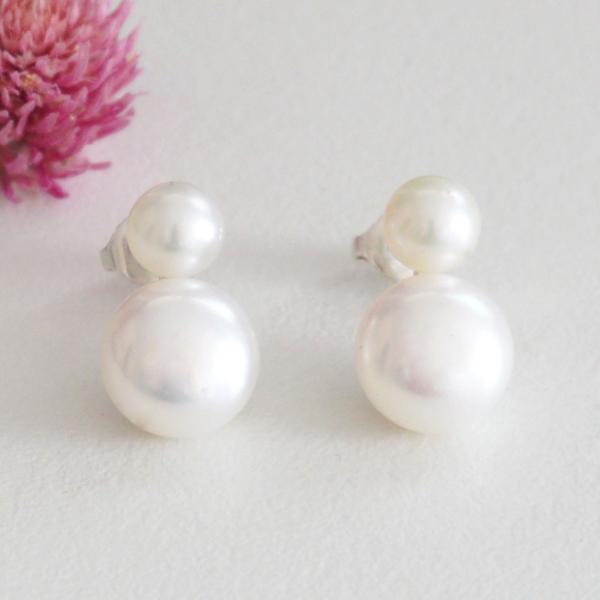 mounir (ムーニエ) ダブルパールピアス : ラブリ - 通販 - Yahoo