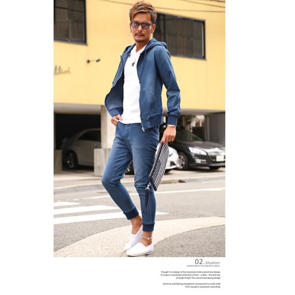 ジョガーパンツ デニム メンズ ストレッチデニム イージーパンツ 下 スリム 春夏 Bitter ビター系 ライトデニムジョガーパンツ パーカー別売り アメカジ 服 Buyee Buyee 日本の通販商品 オークションの代理入札 代理購入