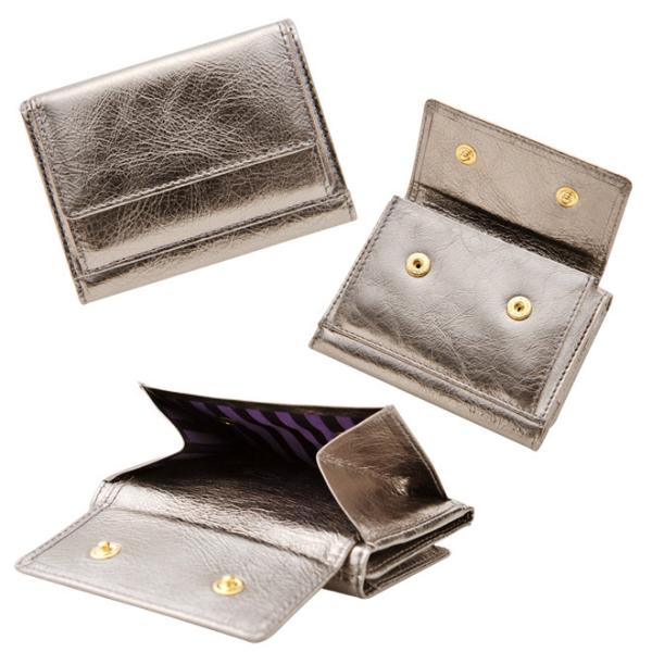 極小財布 ミニ財布 三つ折り Becker ベッカー メタリック 牛革 本革 ダークシルバー ミラー付き 日本製 小さい レディース ベーシック型 サンプル 55gdset1 Darksilver 財布の通販 Luxe 通販 Yahoo ショッピング