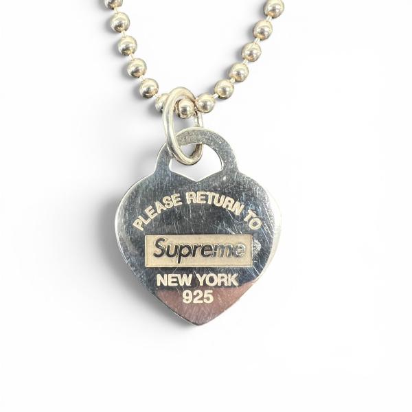 美品 Tiffany supreme コラボ リターン トゥ ハート ネックレス TIFFANY&Co.（ティファニー） 極美品 × supreme リターントゥ