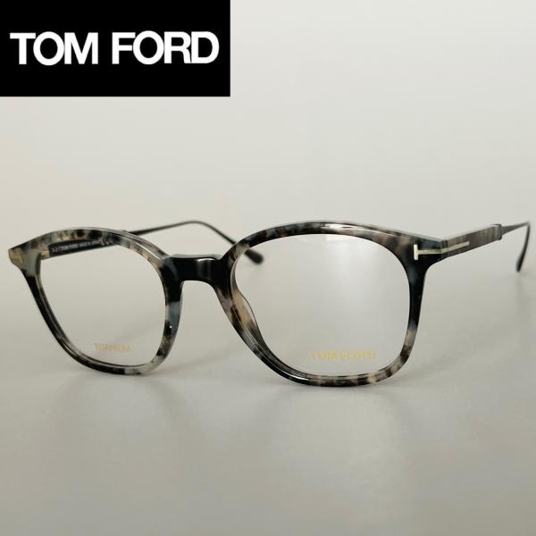 メガネ トムフォード TOM FORD グレー 鼈甲 べっ甲 日本製 チタン 黒 新品 眼鏡 めがね 度付き ハバナ ブラック オシャレ 国産  フルリム FT5484