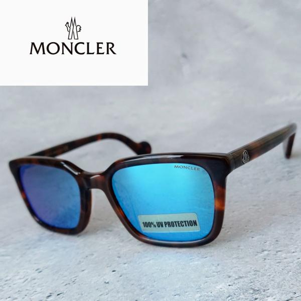サングラス モンクレール ウェリントン べっ甲柄 ブルーミラー 青 ブラウン Www Vitaplus Com