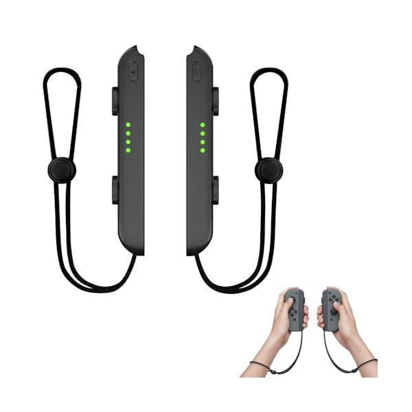 黒/-/-・製品仕様：スイッチリストストラップ2本、コンパクトで持ち運びに便利です。・高品質の素材を使用し、耐久性に優れ、破損しにくく、長期間使用できます。・調節可能なハンドストラップ：リストストラップの両側には長さ調節可能な装置があり、手...