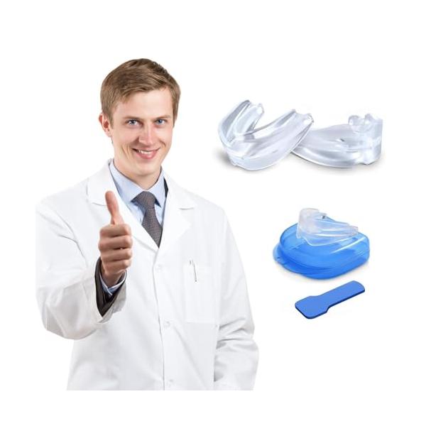 透明/-/-・DIYに挑戦：自分の歯に合ったガードを自分で作ることができます。マウスピースには、いびき防止装置を安全かつ清潔に保つための保護トラベルケースが付属しています・快適、安全、効果的: 下顎前進装置には調整可能な下部トレイが付いてお...