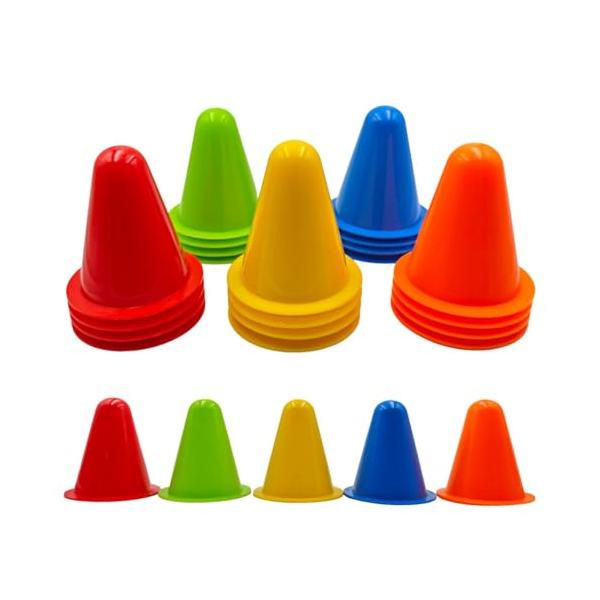 5色/8cm/5色各4本 （8mm・Model:5色各4本 （8mm・パッケージ個数:1・素材高弾性PE樹脂採用：柔軟ながら踏圧に強く、変形後も瞬時に復元。耐久性抜群で屋外使用に最適なマーカーコーン。・軽量コンパクト1個13.5g・セット総...