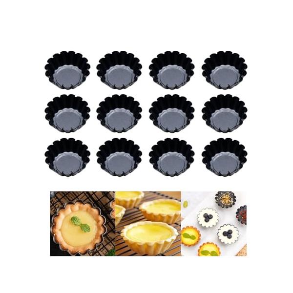 aninako エッグタルト型 ミニ 12個セット タルト型 円形 ステンレス鋼