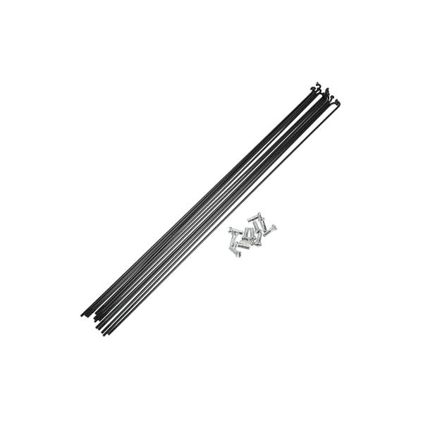 BULLSPANN スチールスポーク Jベンドサイクルスポーク 自転車用 ニップル付き 14G 12本 282mmx2mm