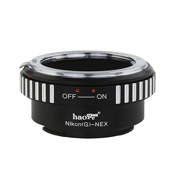 -/-/AF-G-NEX・パッケージ個数:1・このHaogeアダプターは、Nikon G/F/AI/AIS/DマウントレンズをEマウントカメラに取り付けることができます。 Nikon Gシリーズのレンズ絞り値を制御する絞り制御リング付き。・...