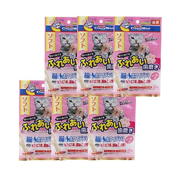 他サイト： キャティーマン CattyMan 猫ちゃんホワイデント かつお入 25g×6個セットの商品画像