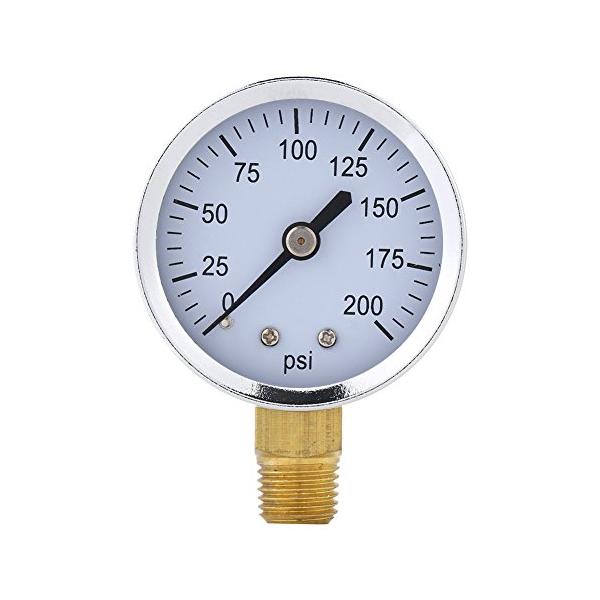 水圧ゲージ 水圧ゲージ 油圧ゲージマノメータ 空気圧計 1/4NPTねじ圧力計 正確 0