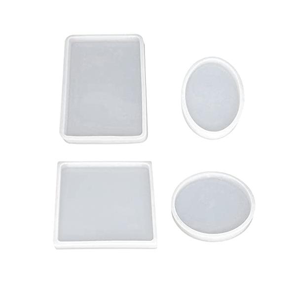 B/-/-・Color:B・セット内容4個セット。・サイズ正方形11×11×1cm、長方形13×9×1cm、丸9×9×1cm、楕円10×7×1cm。・高品質素材柔軟性のあるシリコン素材を採用し、成品がモールドから取り外しやすいため、作業がス...