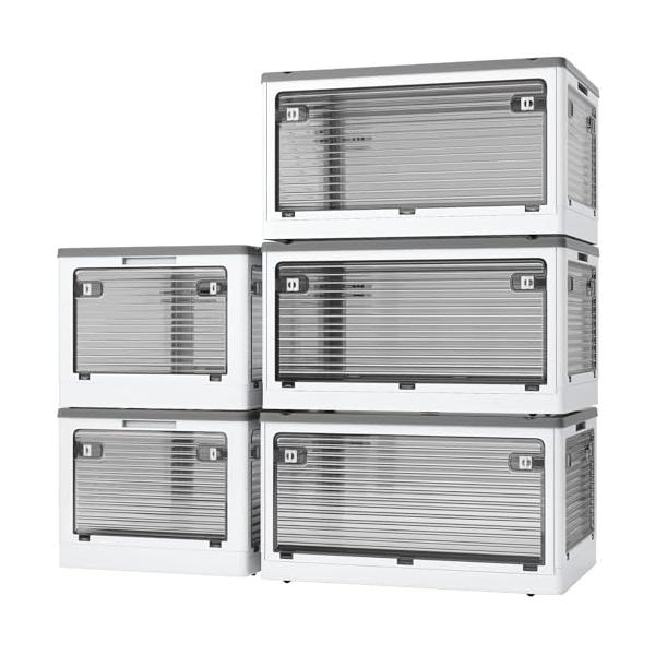 X XUNTAO収納ボックス 折りたたみ蓋付き 積み重ね 全方向から