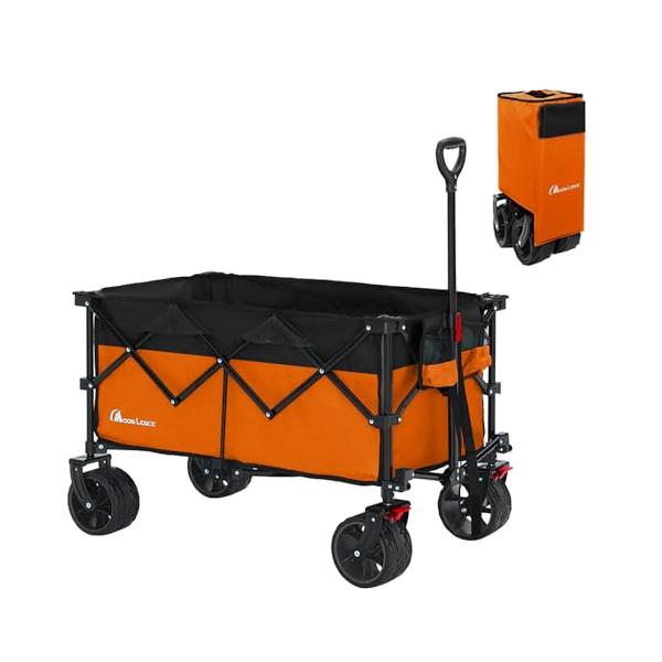 MOON LENCE キャリーワゴン ブレーキ付き 折りたたみ キャリーカート