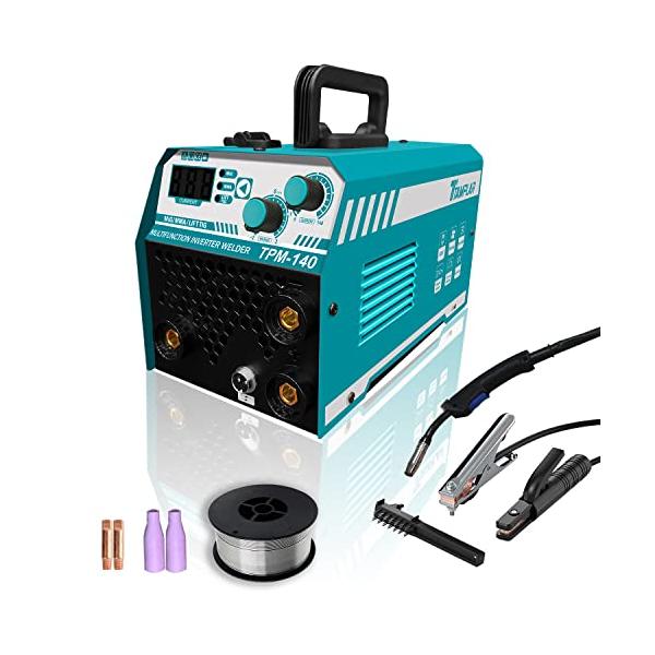 TTAMPLAR 溶接機 半自動 100V ノンガス MIG/MMA/リフトTIG インバーター mig140 コンパクト 軽量 50/60Hz