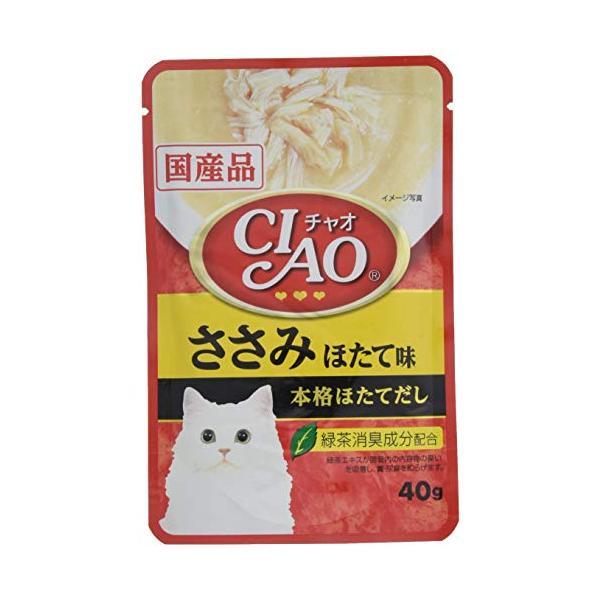 他サイト： チャオ CIAO パウチ ささみ・ほたて味 40g 16個セットの商品画像