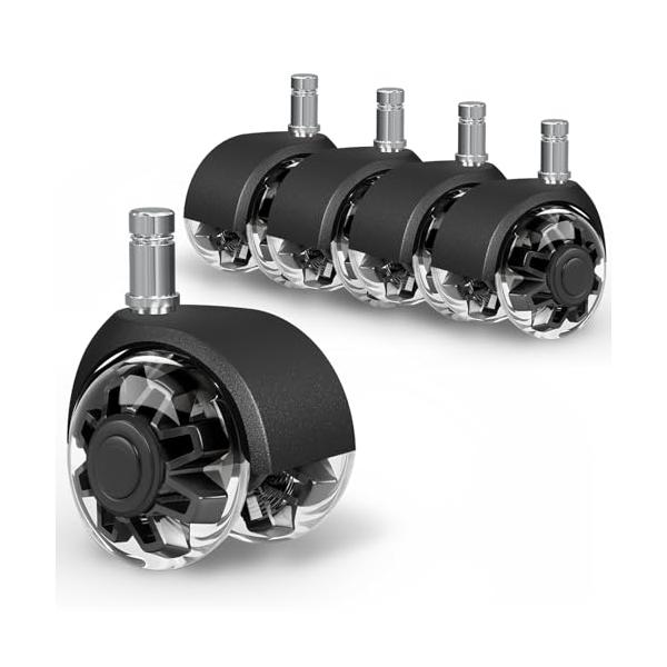 グレー/-/stem・? 11?×?22?mm 汎用ステム＆簡単取り付けMysitキャスターは幅広い人体工学チェアに対応するφ11×22?mmグリップリングステム設計で、エルゴヒューマン 椅子、オフィスチェア・ゲーミングチェア・メッシュチェ...