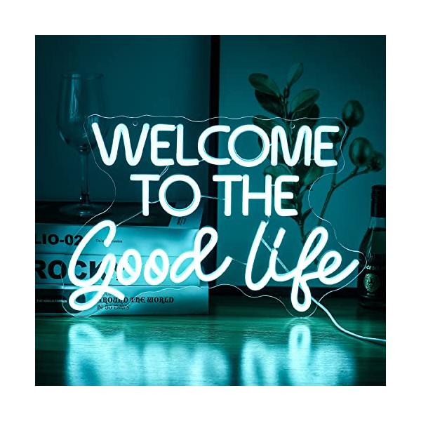 Welcome To The Good Lifeネオンサイン ledネオン看板 ネオン管インテリア 調光可能 ウォール装飾ライト ベッドルーム