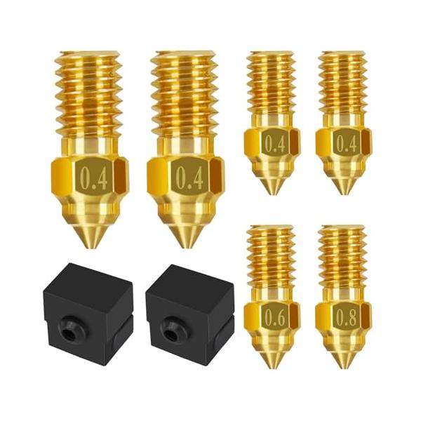 他サイト： Creality Ender 3 V3 SE ノズルキット 6 個入り 3D プリンター真鍮ノズル 0.4mm 0.6mm 0.8m 高温耐性押の商品画像