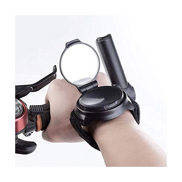 ブラック/ポータブル/-・パッケージ個数:1・360度回転可能 ポータブル バックミラー折り畳んで収納可能、手首にリストバンドで嵌めて後方確認が出来る自転車用ミラーです。ミラーをバンドルから取り外すことなくタテ/ヨコ/斜め どの方向でも調整...