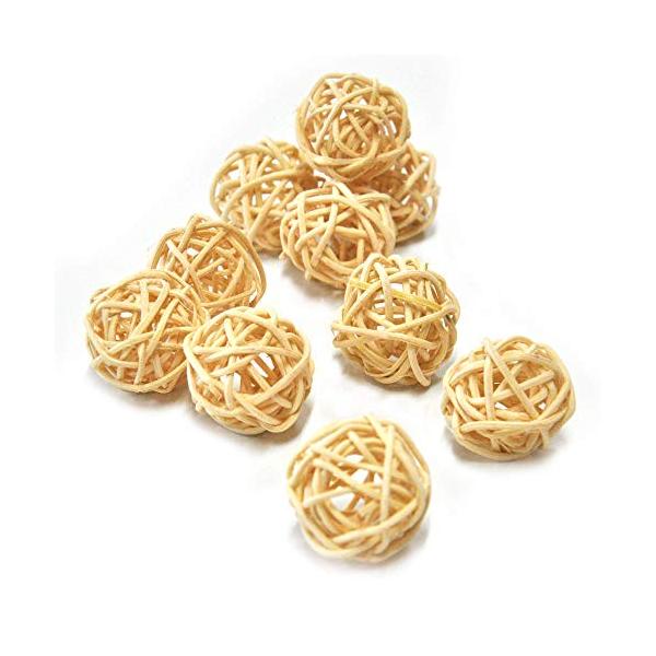 1個・Style:1個・パッケージ個数:1・インコ、オウムの噛むおもちゃ。猫やハムスターなどの小動物のおもちゃにも。無着色バージョンが登場しました。・自然素材を使用したナチュラルカラーのラタンのボールです。・直径約3cm。10個セット。・ク...