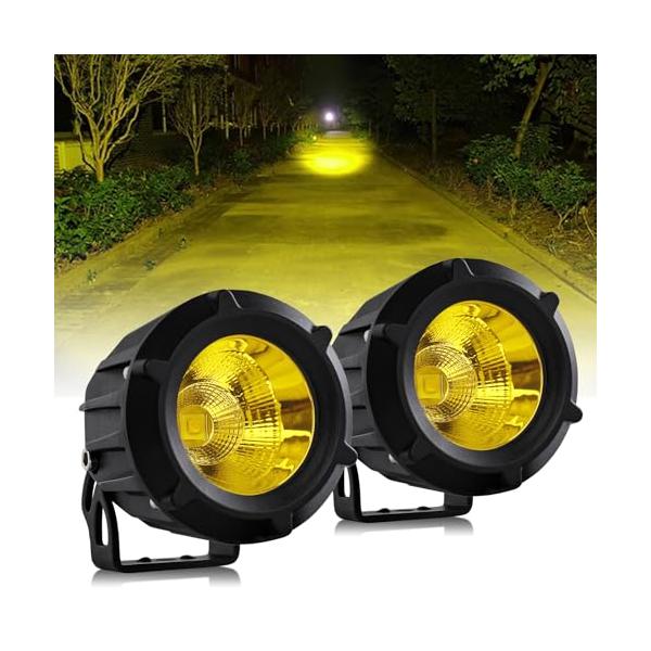 UNI-SHINE フォグランプ バイク LED イエロー 30W 3200Kk UNI-SHINE フォグランプ バイク イエロー LEDフォグランプ 30W 3200K