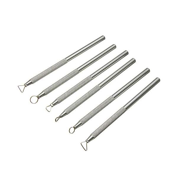 6本線描べら/-/-・Color:6本線描べら・パッケージ個数:1・6異なる機能粘土彫刻ツール・クレイ、アートプロジェクト、彫刻、その他の工芸品のプロジェクトに最適・というように、こするスムージング、シェーピング、彫刻などに使用・材質：アル...