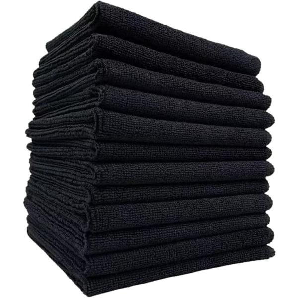 他サイト： 洗車 マイクロファイバー タオル 30x30cm 黒 12枚 超吸水 速乾 傷防止 小判 厚手 拭き上げ クロス 掃除 洗車用品 TARO WOの商品画像