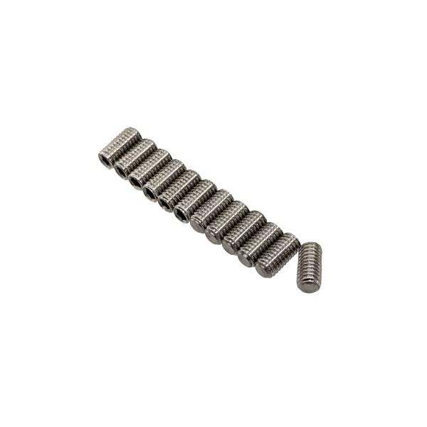 他サイト： YJB PARTS 平先/Flat Point ミリ規格弦高調整用イモネジ ステンレス 日本製 M3-6mm12本入りの商品画像