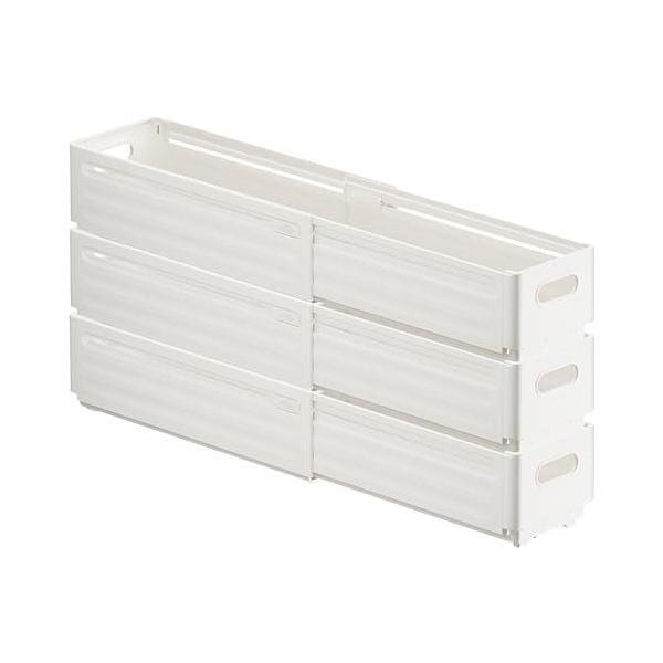 ホワイト/白M-3個セット/039727-040163・Size:白M-3個セット・製品仕様サイズ: （L ） 48*20*15cm:（M ） 48*10*8cm。材質: PP材質。カラー：ホワイト。・伸縮可能で大活躍引き出しの整理に最適長...