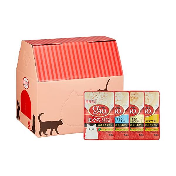 【生地持ち込み】Baby Figaroページ Figaroフィガロ CIAOチャオ パウチ まぐろ・ささみバラエティ 40g×48袋