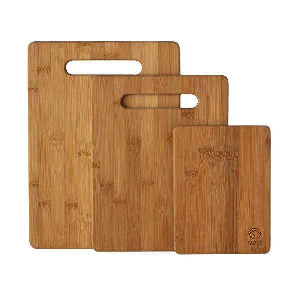 TAKEMI 竹製 まな板 3点セット 抗菌 軽量な環境に優しい 竹 の カッティングボード 