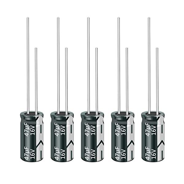 PENGLIN 20個 電解コンデンサ アルミ電解コンデンサー 16V 47UF