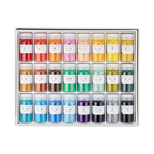 ナカガワ胡粉 日本画用絵具 鳳凰 水干絵具 24色セット : LUXSPEI