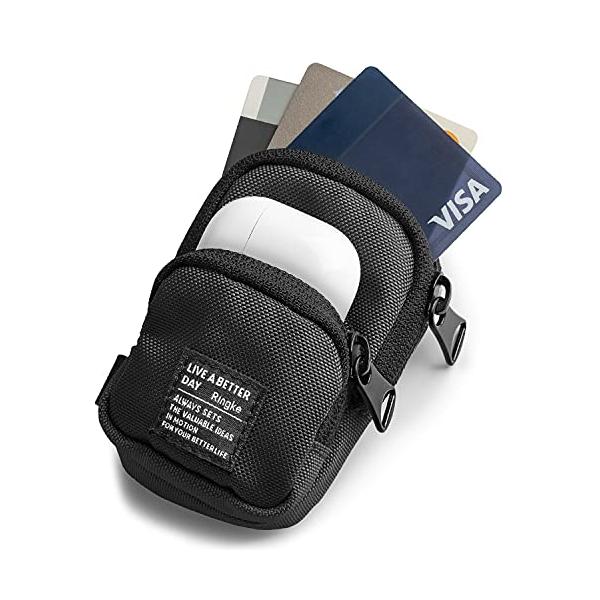 他サイト： RingkeMINI POUCH TWO POCKET イヤホンケース 現金 コイン入れ イヤホンポーチ ミニポーチ ミニバッグ ミニボックスの商品画像