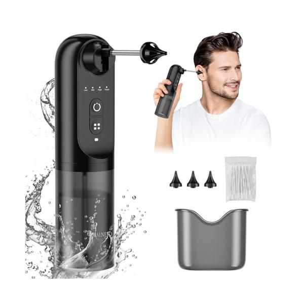 Oralneed 電動耳洗浄器 4種類水流モード IPX7防水 200ml大容量 3個
